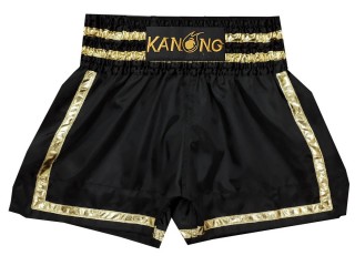 Kanong Muay Thai-Box Nadrág : KNS-140-Fekete-Arany